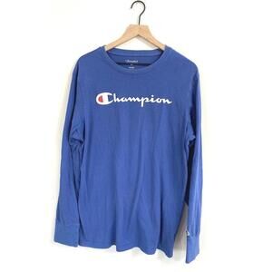Long-Sleeve Blue Champion T-shirt /Large / A Classic